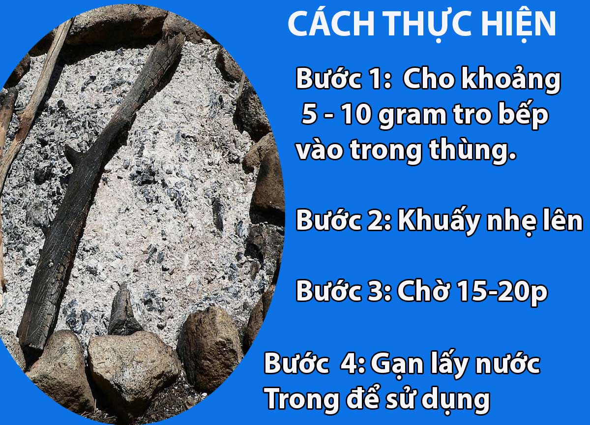 xử lý nước phèn bằng tro bếp xu ly phen bang tro bep